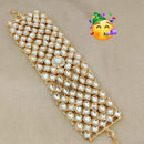 Pooja Bangles Gold Plated Kundan Stone Bracelet