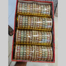 Pooja Bangles Gold Plated Austrain Stone Acrylic Bangles Set