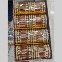 Pooja Bangles Gold Plated Austrain Stone Acrylic Bangles Set