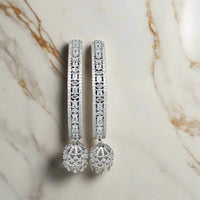 Pooja Bangles Silver Plated American Diamond Bangle Set