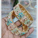 Pooja Bangles Gold Plated Kundan Bangle Set