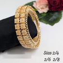 Pooja Bangles Gold Plated Austrian Stone And Pearl Bangles Set