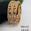 Pooja Bangles Gold Plated Pota Stone Meenakari Bangles Set