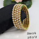 Pooja Bangles Gold Plated Austrian Stone Bangles Set
