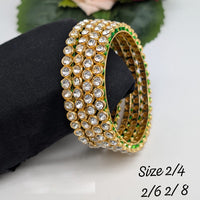 Pooja Bangles Gold Plated Austrian Stone Bangles Set
