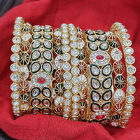 Pooja Bangles Gold Plated Austrian Stone Bangles Set