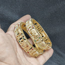 Pooja Bangles Gold Plated Pota Stone Bangles Set
