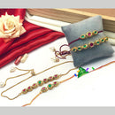 Pooja Bangles Pota Stone Rakhi Combo
