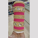 Pooja Bangles Gold Plated Kundan And Austrian Bangles Set