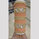 Pooja Bangles Gold Plated Kundan And Austrian Bangles Set