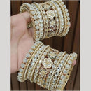 Pooja Bangles Gold Plated Kundan And Meenakari Bangles Set 