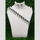 Pooja Bangles Traditional Oxidised Plated Kundan Necklace Set 