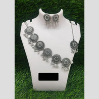 Pooja Bangles Traditional Oxidised Plated  Necklace Set 