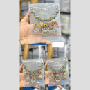 Pooja Bangles Ethnic Oxidised Kundan And Pearl  Necklace Set (1 Pies Only)