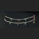 Pooja Bangles Rhodium Finish Sparkling Austrian Stone Payal \ Anklet 
