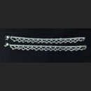 Pooja Bangles Rhodium Finish Sparkling Austrian Stone Payal \ Anklet 