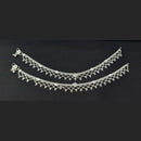 Pooja Bangles Rhodium Finish Sparkling Austrian Stone Payal \ Anklet 