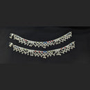 Pooja Bangles Rhodium Finish Sparkling Austrian Stone Payal \ Anklet 