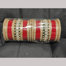 Pooja Bangles Stylish Austrian Stone And Pearl Bangles Set