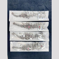 Pooja Bangles Ethnic Oxidised Plated Necklace ( 1 Piece Only )