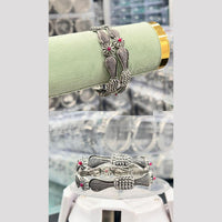 Pooja Bangles Oxidised Plated Pota Stone And Pearls Bangles Set