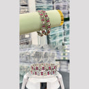 Pooja Bangles Oxidised Plated Pota Stone Bangles Set