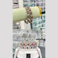 Pooja Bangles Oxidised Plated Pota Stone Bangles Set