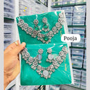 Pooja Bangles Oxidised Plated Fusion Mirror Necklace Set