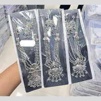 Pooja Bangles Handcrafted Oxidised Pota Stone Necklace Set