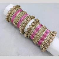 Pooja Bangles Ethnic Austrian Stone And Pearl Bangles Set