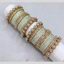 Pooja Bangles Ethnic Austrian Stone And Pearl Bangles Set