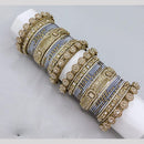 Pooja Bangles Ethnic Austrian Stone And Pearl Bangles Set
