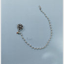 Pooja Bangles Traditional Oxidised Silver Nath With Pearl For Festive Wear