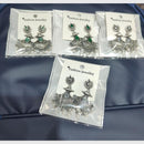 Pooja Bangles Statement Oxidised Dangler Earrings with Sparkling Crystal Stone