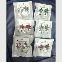 Pooja Bangles Trendy Monalisa Stone Oxidised Earrings for Traditional Outfits