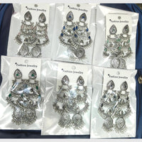 Pooja Bangles Traditional Long Dangler Oxidised Earrings for Navratri & Garba Night