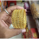 Pooja Bangles Authentic Gold Tone Bangles Set for Bridal, Party, and Cultural Occasions