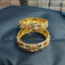Pooja Bangles Royal Kundan Stone Meenakari Bangles Set