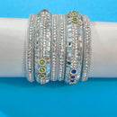 Pooja Bangles Premium Mirror And Austrain Stone Bangles Set Elegant Jewelery For Women