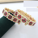 Pooja Bangles Traditional Kundan And Pearl Kada Bangles For Festive Wear