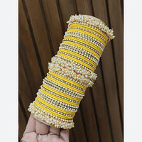 Pooja Bangles Traditional Velvet Pearl Bangles Set for Women
