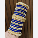 Pooja Bangles Traditional Velvet Pearl Bangles Set for Women
