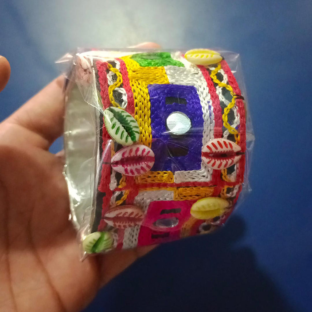 Pooja Bangles Navratri Special Oxidised Plated Mirror Kada