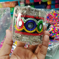 Pooja Bangles Navratri Special Oxidised Plated Mirror Kada