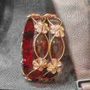 Pooja Bangles Trendy Glass Bangles With Floral Design For Party and Wedding wear