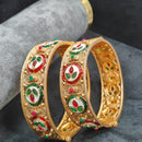 Pooja Bangles Timeless Pota Stone Openable Bangles Set