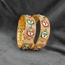 Pooja Bangles Timeless Pota Stone Openable Bangles Set