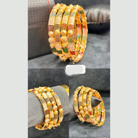 Pooja Bangles Designer Austrian Stone And Meenakari Bangles Set  