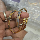 Pooja Bangles Dual-Tone Stylish Patterned Openable Bangles Set