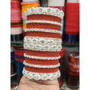 Pooja Bangles Royal Austrian Stone And Pearl Designer Bangles Set